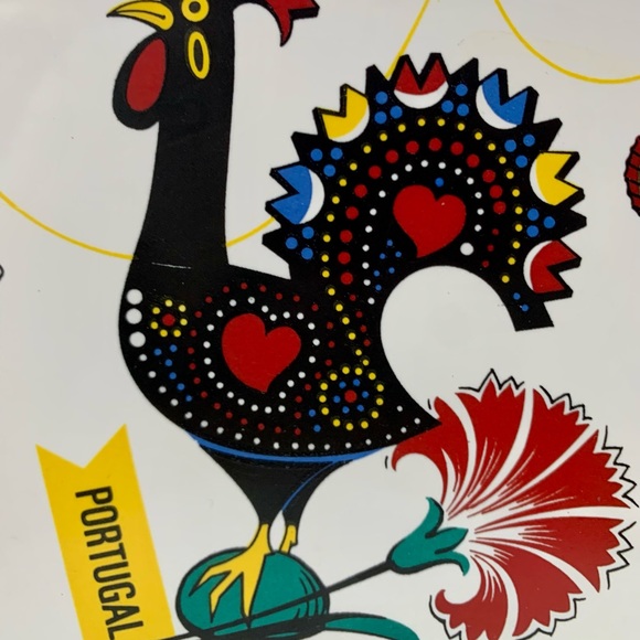 Rooster Cork & Tile Trivet from Portugal - Picture 6 of 7